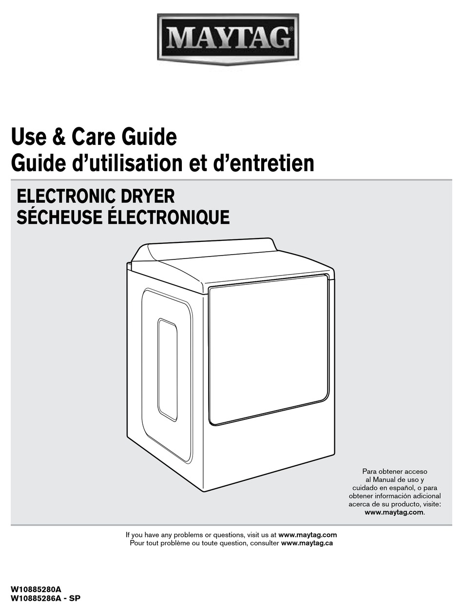 MAYTAG YMEDB955FW0 USE & CARE MANUAL Pdf Download ManualsLib
