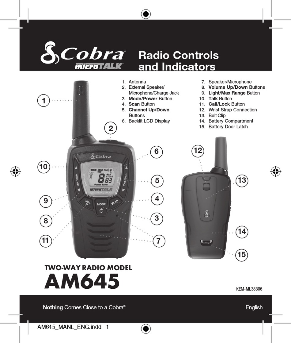 COBRA MICROTALK AM645 MANUAL Pdf Download ManualsLib