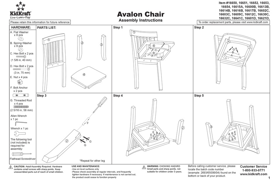 KIDKRAFT AVALON 16650 ASSEMBLY INSTRUCTIONS Pdf Download ManualsLib