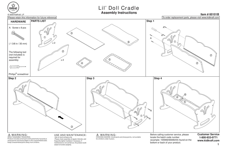 KIDKRAFT LIL DOLL CRADLE ASSEMBLY INSTRUCTIONS Pdf Download ManualsLib   Kidkraft Lil Doll Cradle 