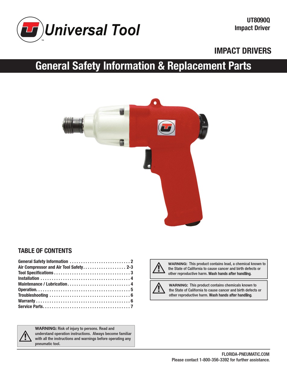 UNIVERSAL TOOL UT8090Q MANUAL Pdf Download ManualsLib