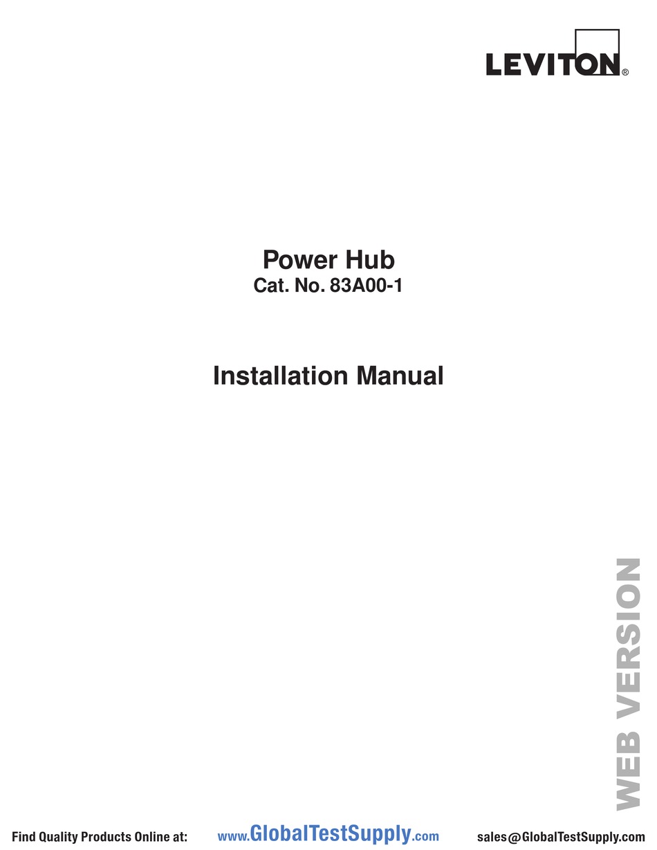 LEVITON 83A00 1 INSTALLATION MANUAL Pdf Download ManualsLib