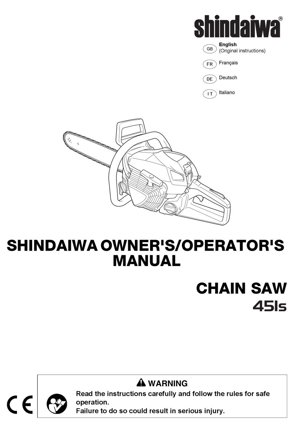 SHINDAIWA 451S OWNER'S/OPERATOR'S MANUAL Pdf Download ManualsLib