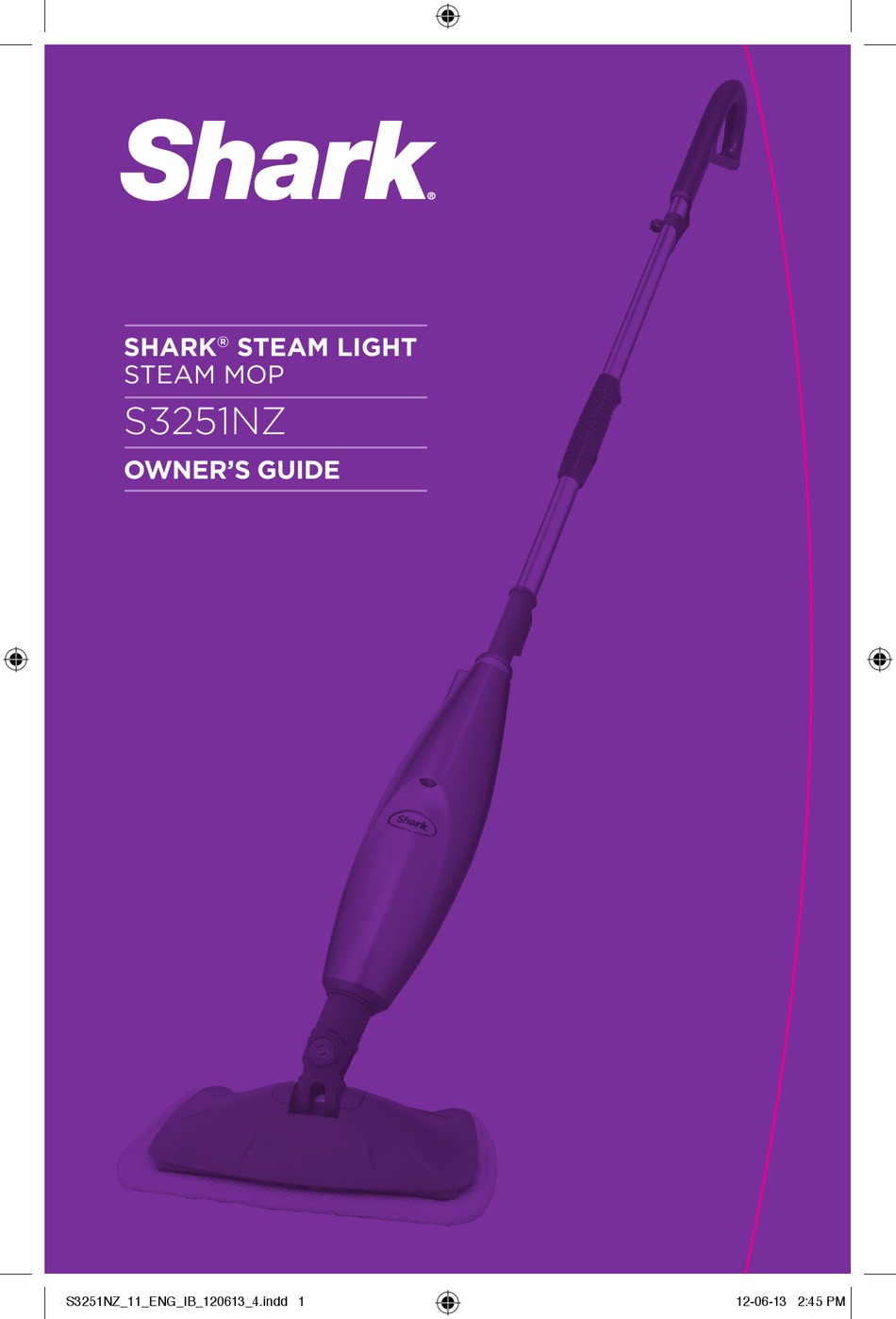 SHARK STEAM LIGHT S3251NZ OWNER'S MANUAL Pdf Download | ManualsLib