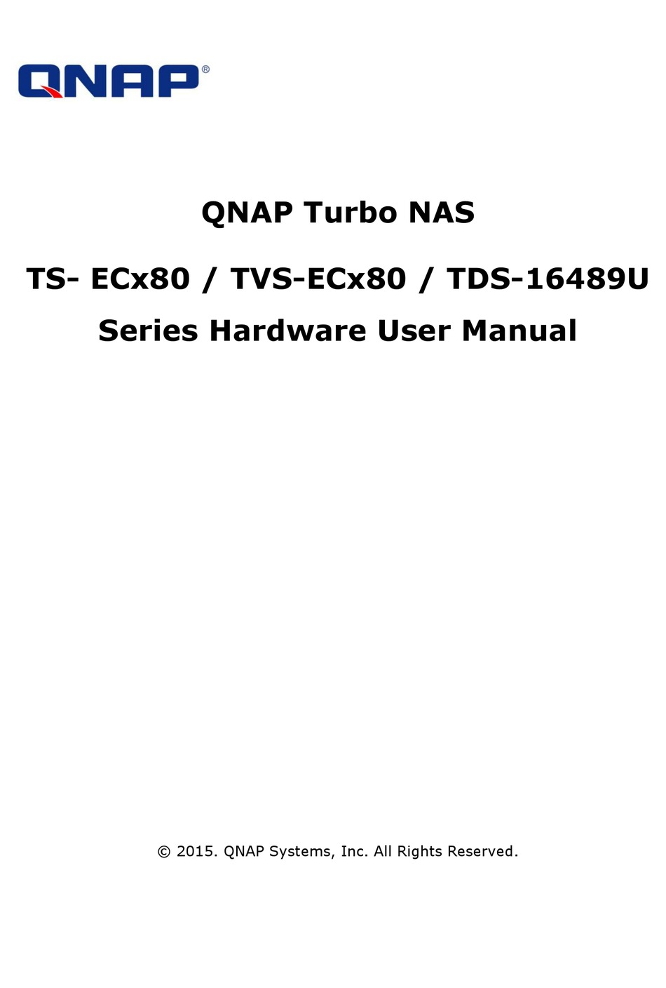 QNAP TDS16489U SERIES USER MANUAL Pdf Download ManualsLib