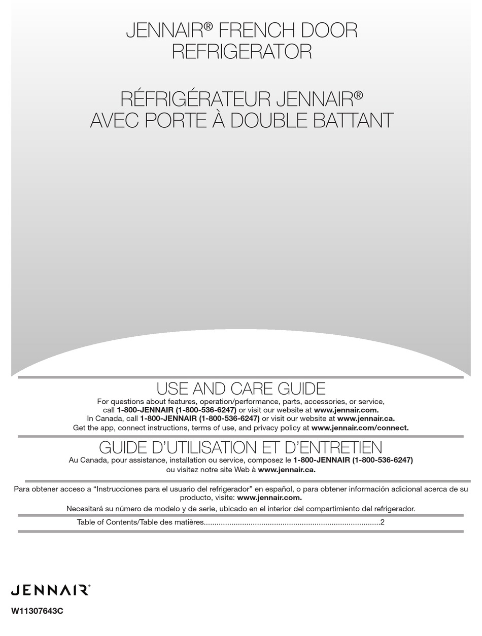 JENNAIR JFFCC72EHL01 USE AND CARE MANUAL Pdf Download ManualsLib