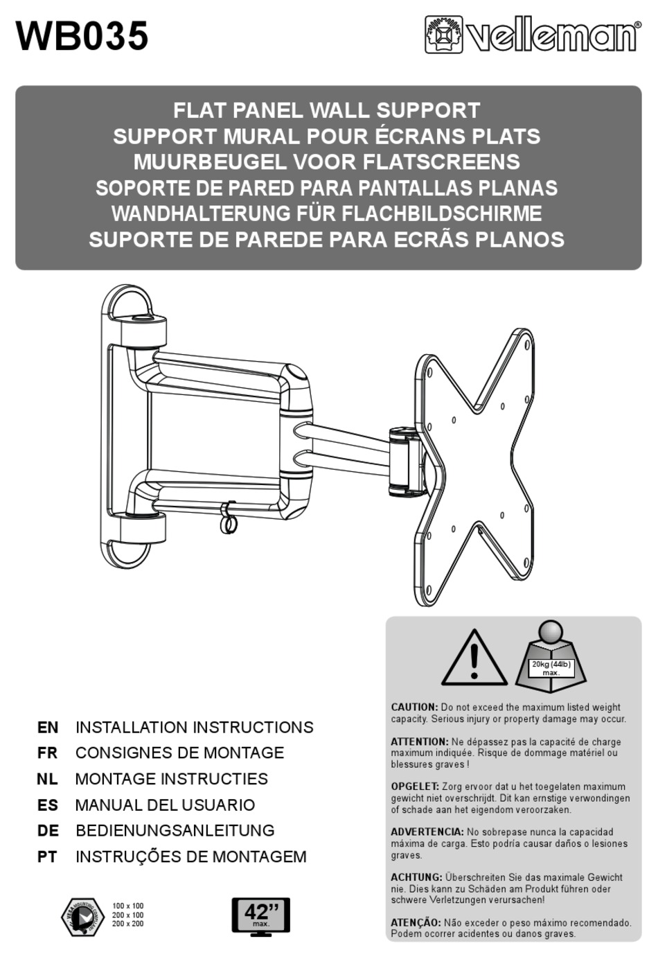 VELLEMAN WB035 INSTALLATION INSTRUCTIONS MANUAL Pdf Download ManualsLib