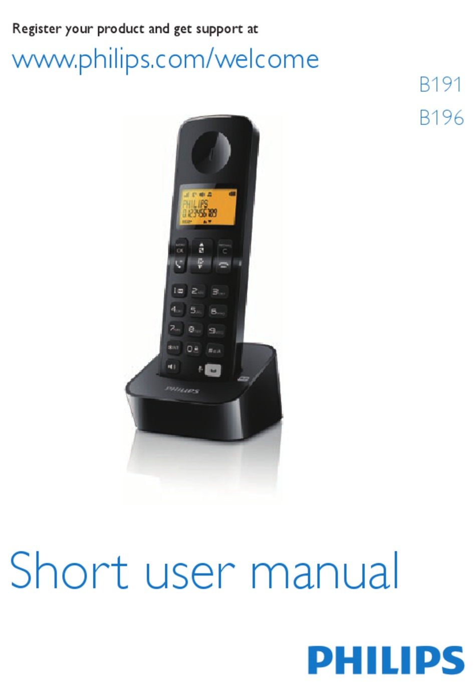 PHILIPS B191B SHORT USER MANUAL Pdf Download | ManualsLib