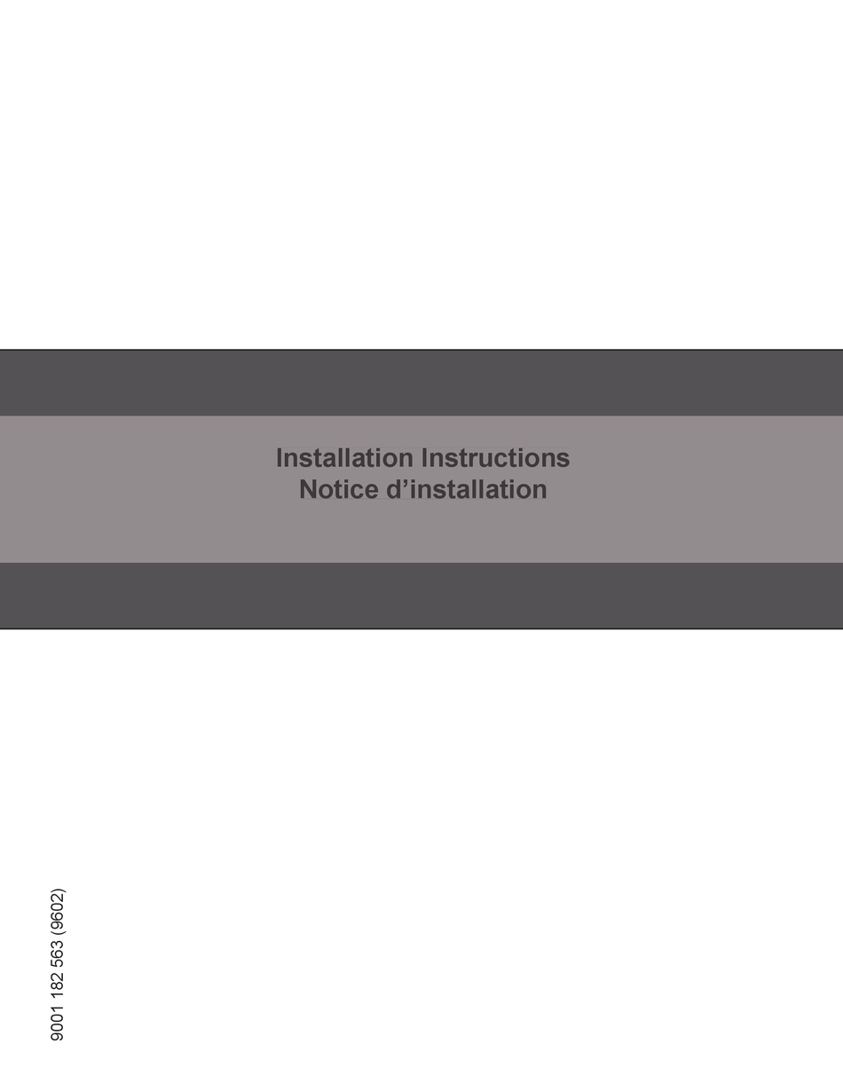 THERMADOR PROFESSIONAL STARSAPPHIRE SERIES INSTALLATION INSTRUCTIONS