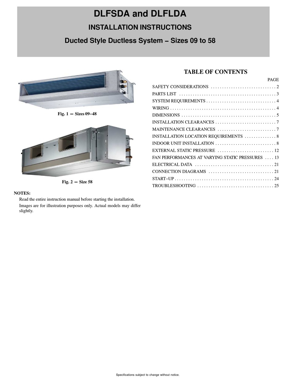 MIDEA DLFSDA INSTALLATION INSTRUCTIONS MANUAL Pdf Download ManualsLib