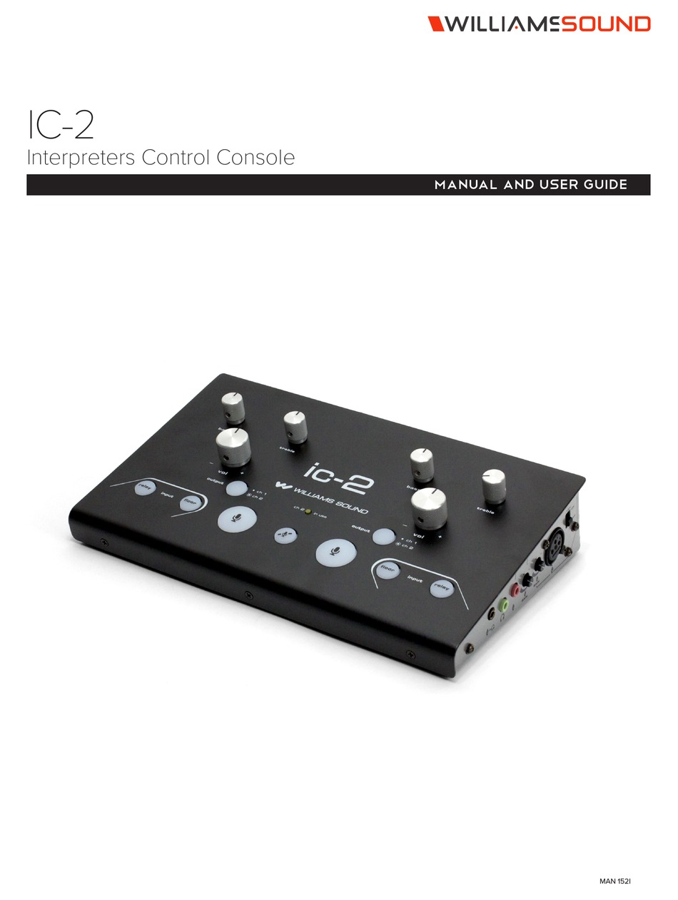 WILLIAMS SOUND WIC2 MANUAL AND USER MANUAL Pdf Download ManualsLib