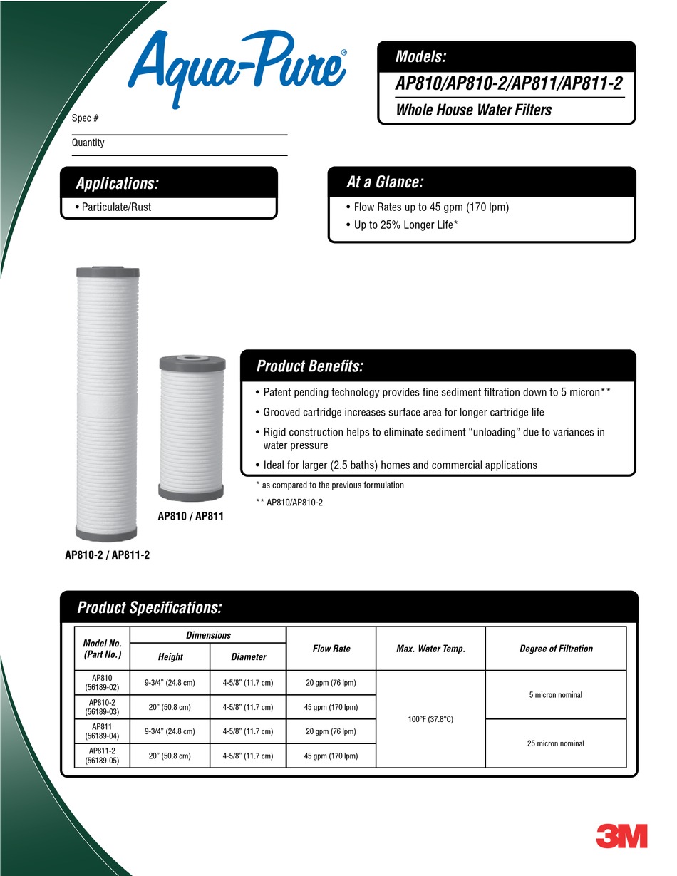 3m Aqua-pure Ap810 Manual Pdf Download 