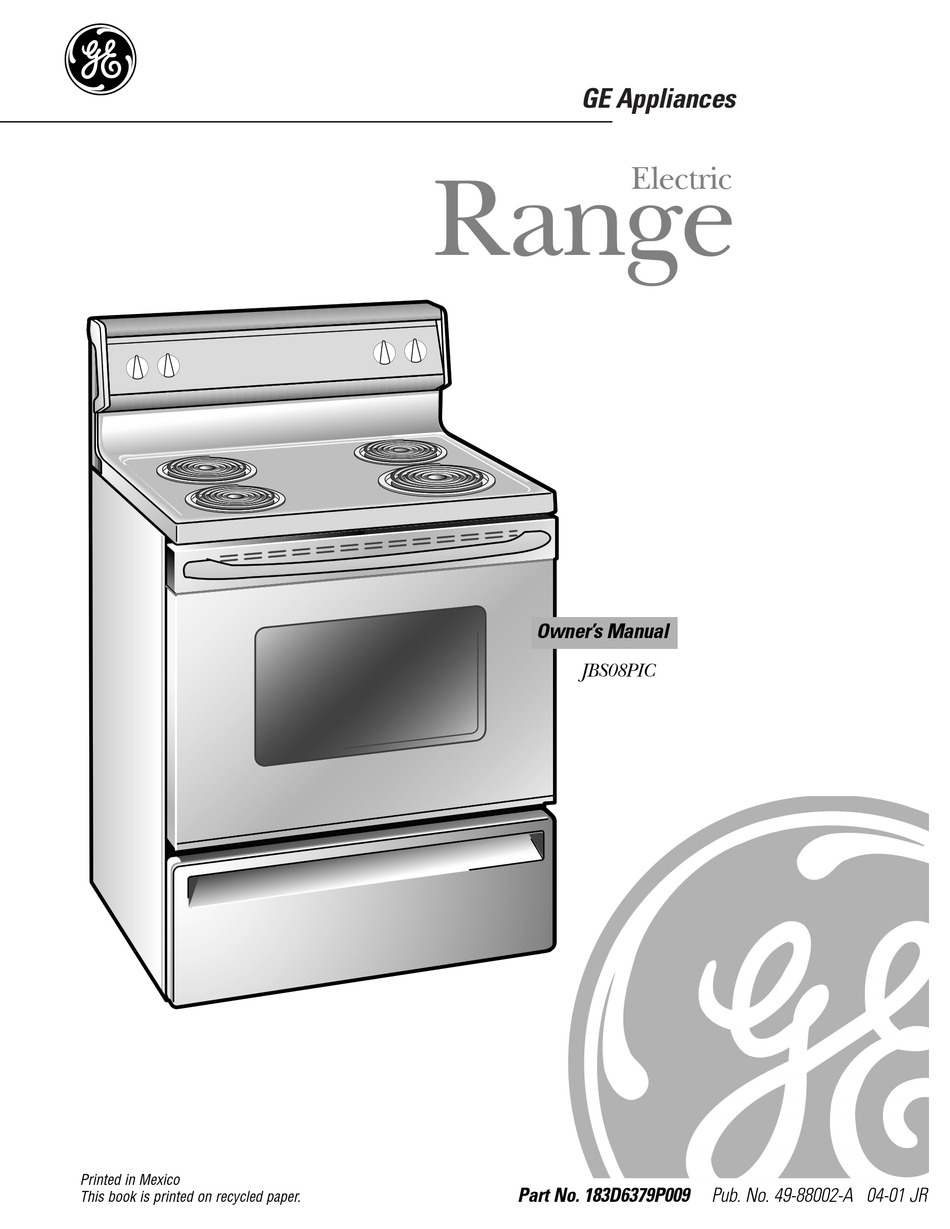 GE JBS08PICWW OWNER'S MANUAL Pdf Download ManualsLib