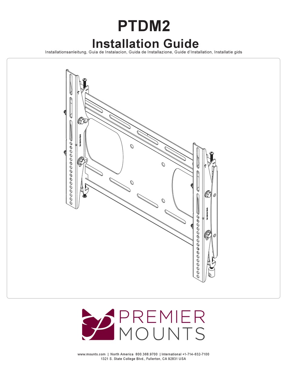 PREMIER MOUNTS PTDM2 INSTALLATION MANUAL Pdf Download ManualsLib