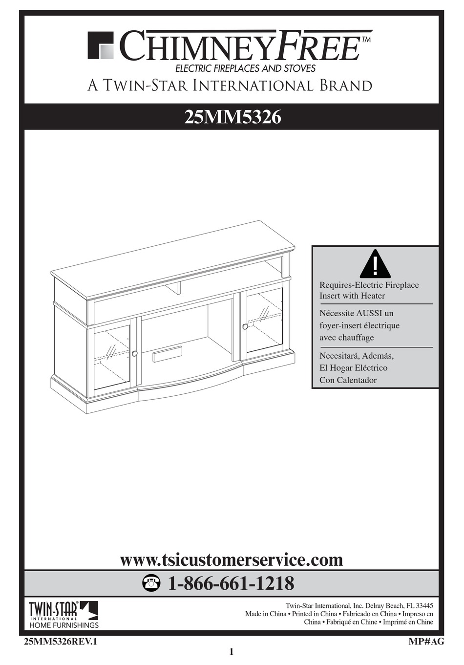 TWINSTAR INTERNATIONAL CHIMNEYFREE 25MM5326 MANUAL Pdf Download
