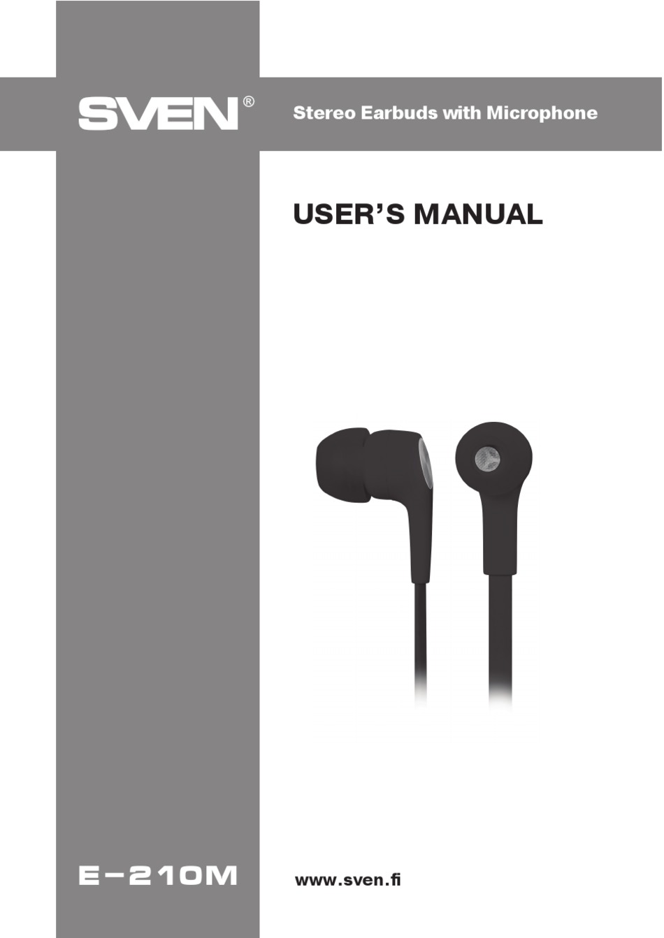 SVEN E-210M USER MANUAL Pdf Download | ManualsLib