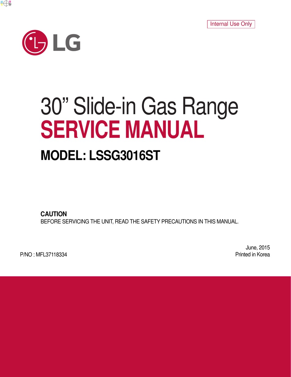 LG LSSG3016ST SERVICE MANUAL Pdf Download ManualsLib