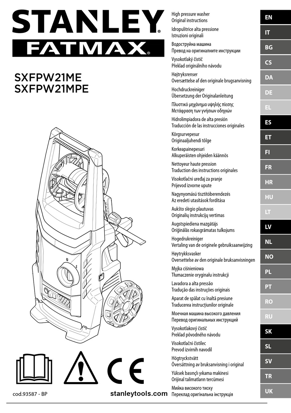 BLACK & DECKER STANLEY FATMAX SXFPW21ME INSTRUCTION MANUAL Pdf Download