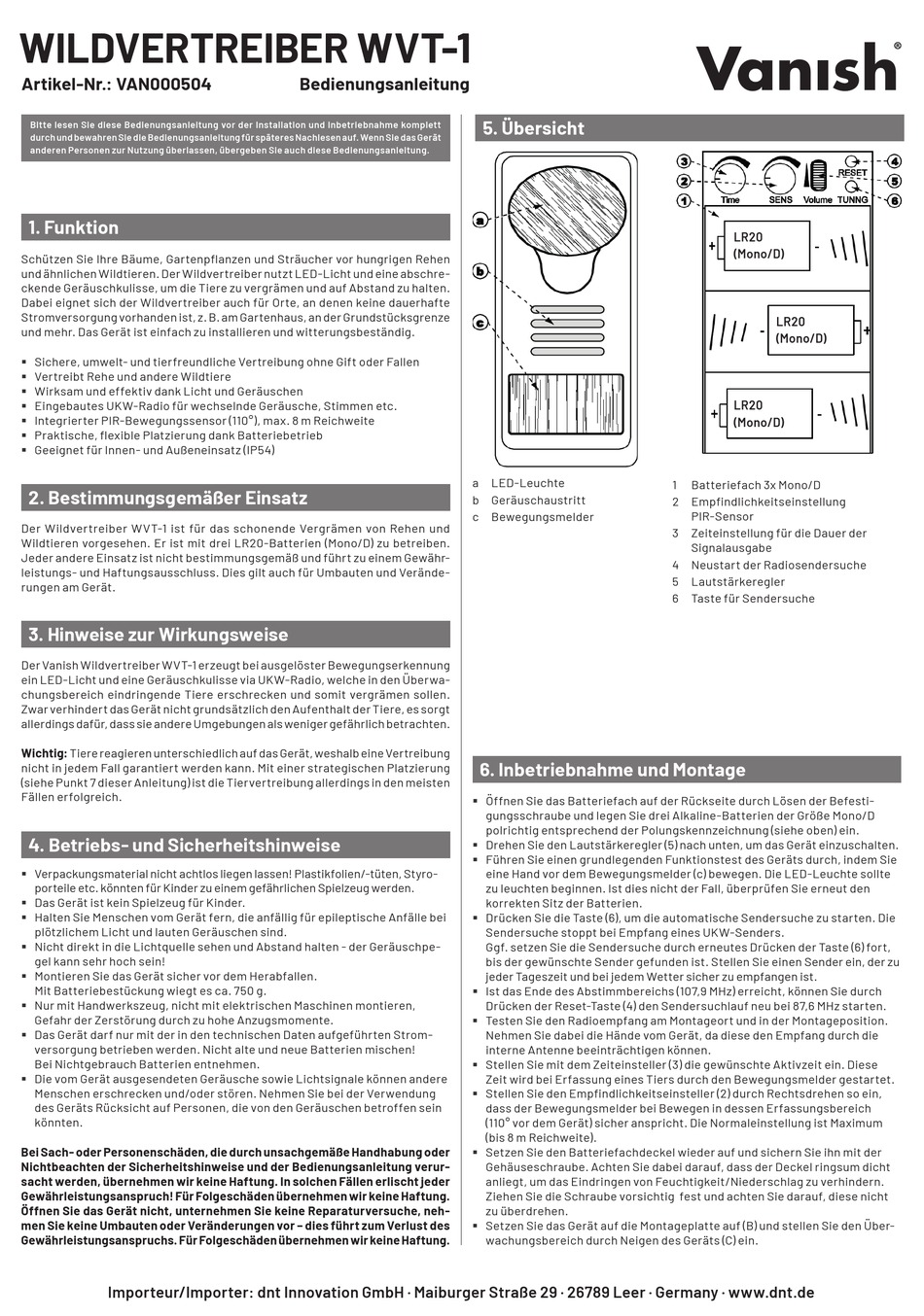 DNT VANISH WVT1 USER MANUAL Pdf Download ManualsLib