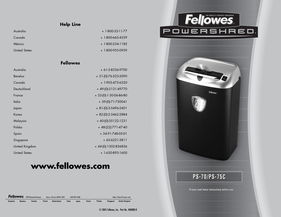 FELLOWES PC57CS QUICK START MANUAL Pdf Download ManualsLib