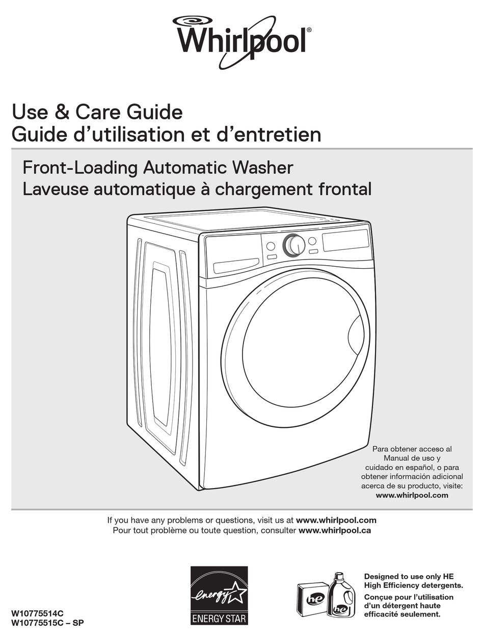 WHIRLPOOL WFW85HEFW1 USE & CARE MANUAL Pdf Download ManualsLib