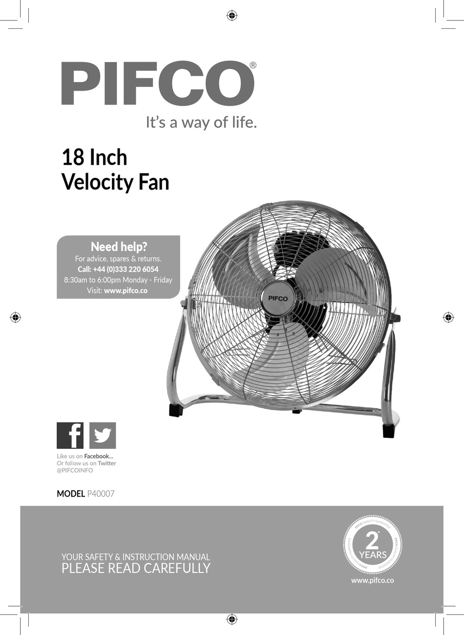 PIFCO P40007 INSTRUCTION MANUAL Pdf Download ManualsLib