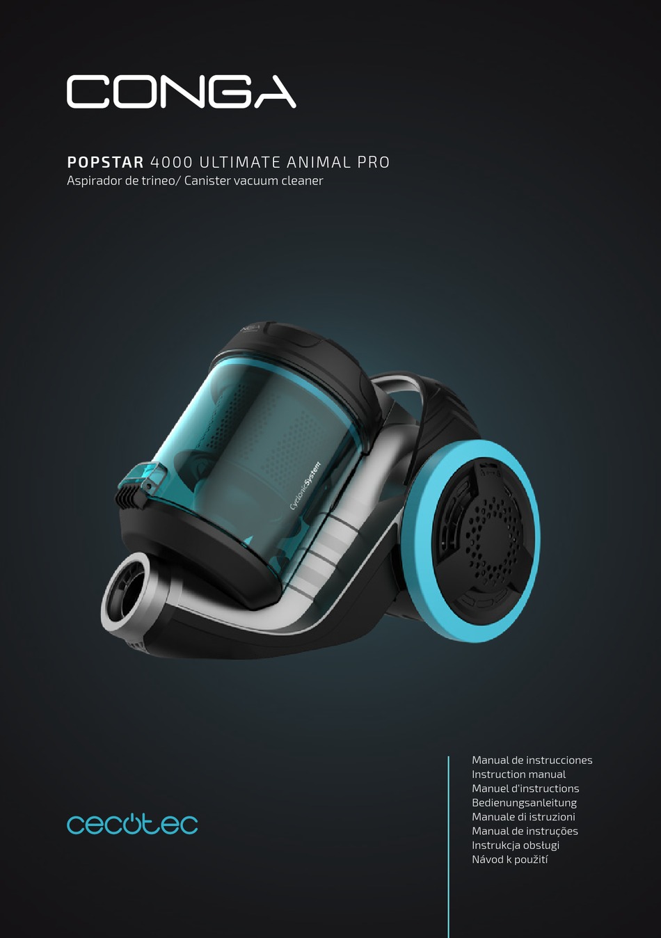 CECOTEC CONGA POPSTAR 4000 ULTIMATE ANIMAL PRO INSTRUCTION MANUAL Pdf