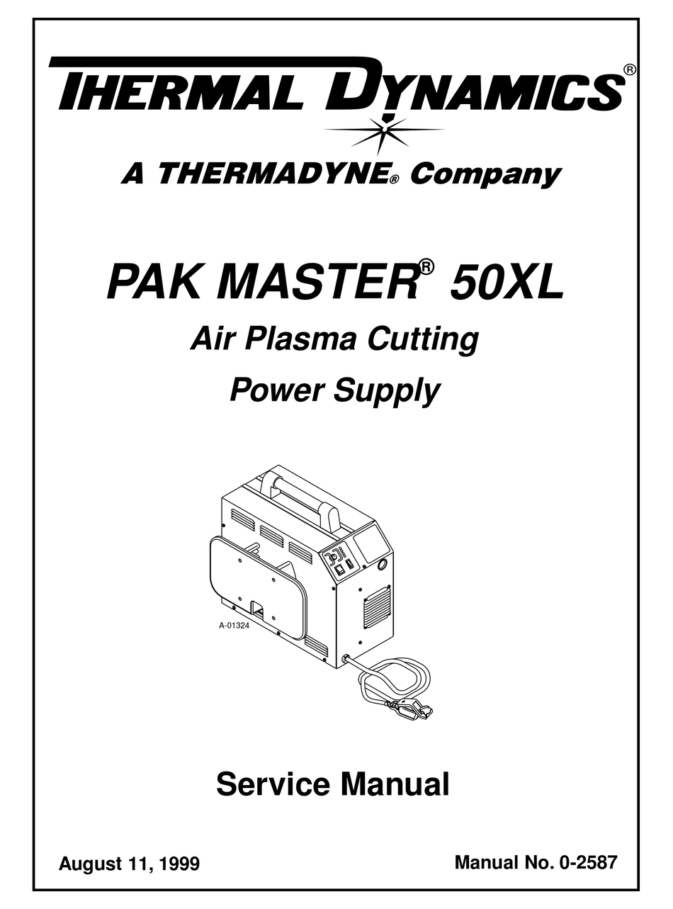 THERMADYNE THERMAL DYNAMICS PAK MASTER 50XL SERVICE MANUAL Pdf Download ManualsLib