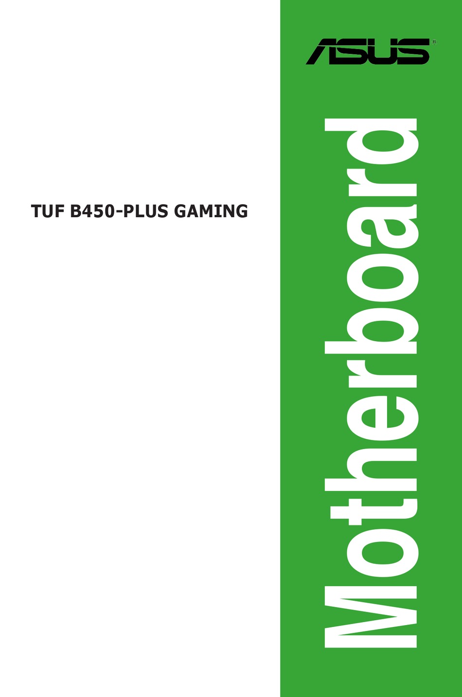 ASUS TUF B450PLUS GAMING MANUAL Pdf Download ManualsLib