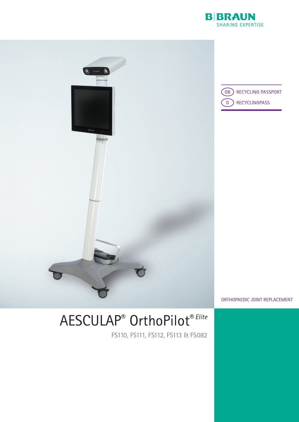 B. BRAUN AESCULAP ORTHOPILOT ELITE MANUAL Pdf Download | ManualsLib