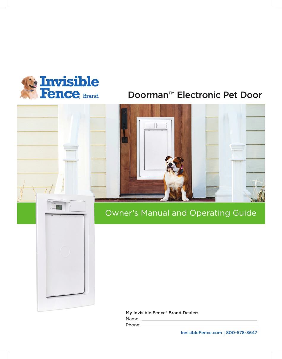 INVISIBLE FENCE DOORMAN MANUAL Pdf Download ManualsLib