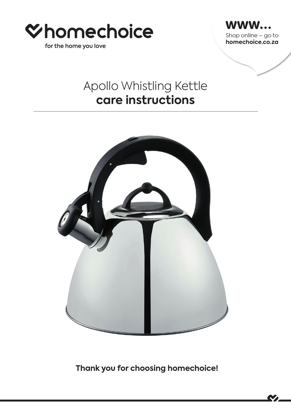 HOMECHOICE APOLLO CARE INSTRUCTIONS Pdf Download ManualsLib