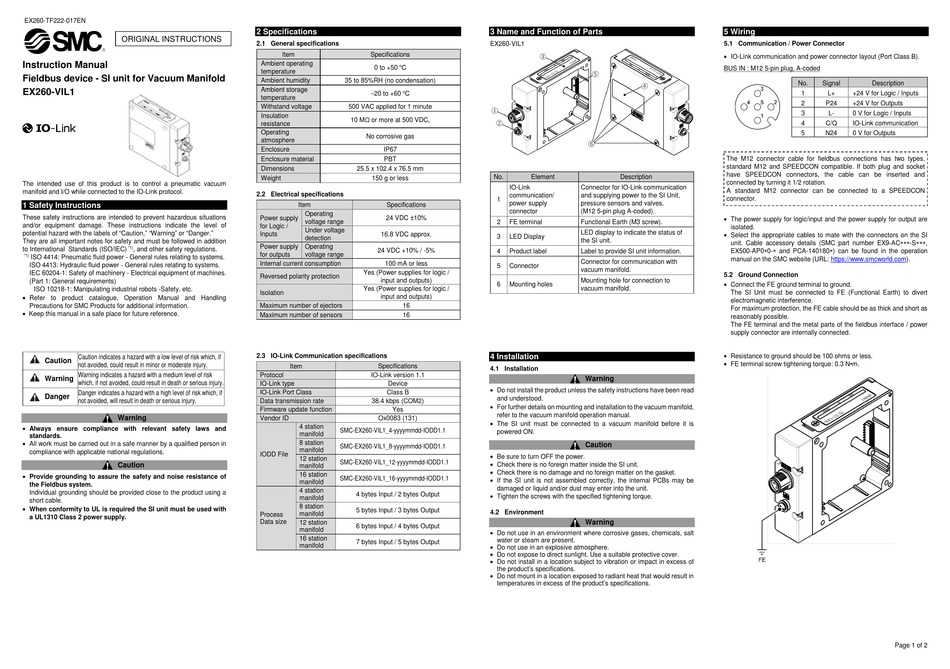 SMC NETWORKS EX260-VIL1 INSTRUCTION MANUAL Pdf Download | ManualsLib