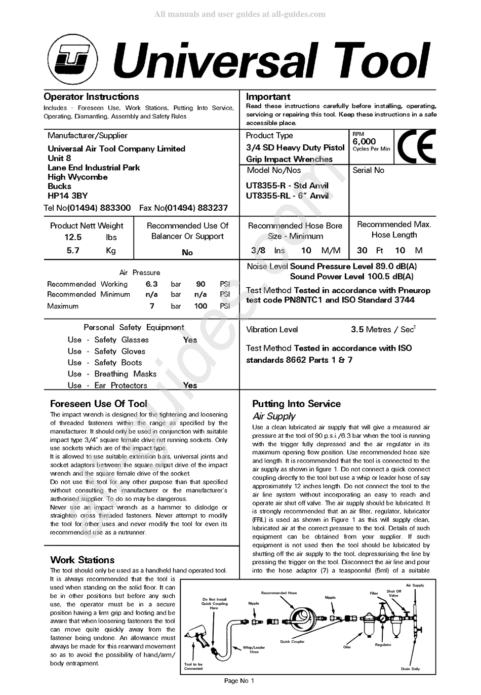 UNIVERSAL TOOL UT8355RL QUICK START MANUAL Pdf Download ManualsLib