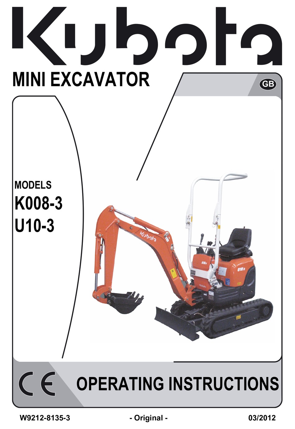 KUBOTA K0083 OPERATING INSTRUCTIONS MANUAL Pdf Download ManualsLib