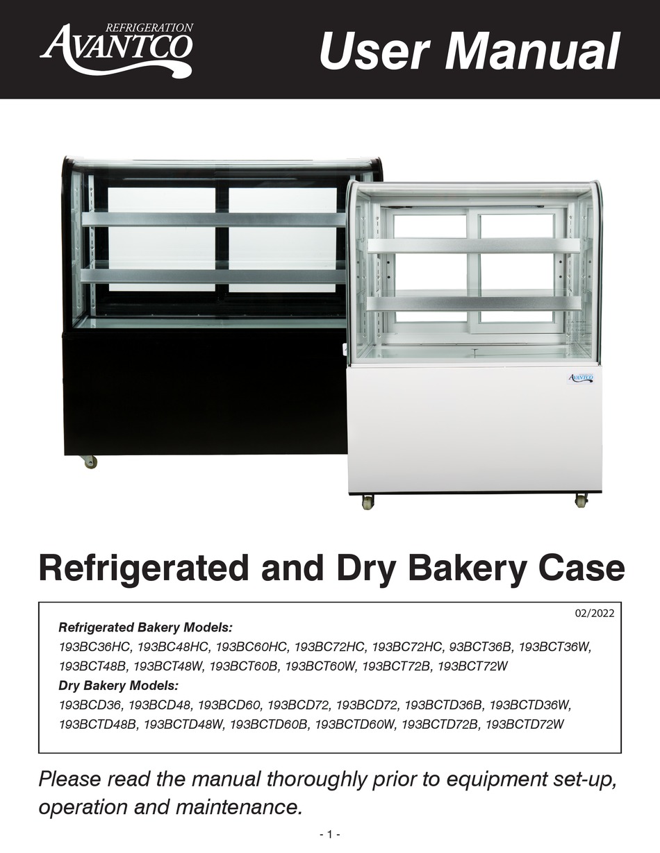 AVANTCO 193BC36HC USER MANUAL Pdf Download ManualsLib