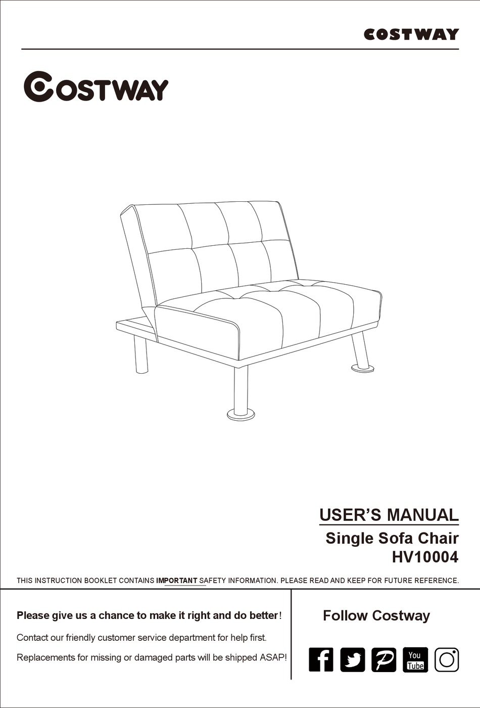 COSTWAY HV10004 USER MANUAL Pdf Download ManualsLib