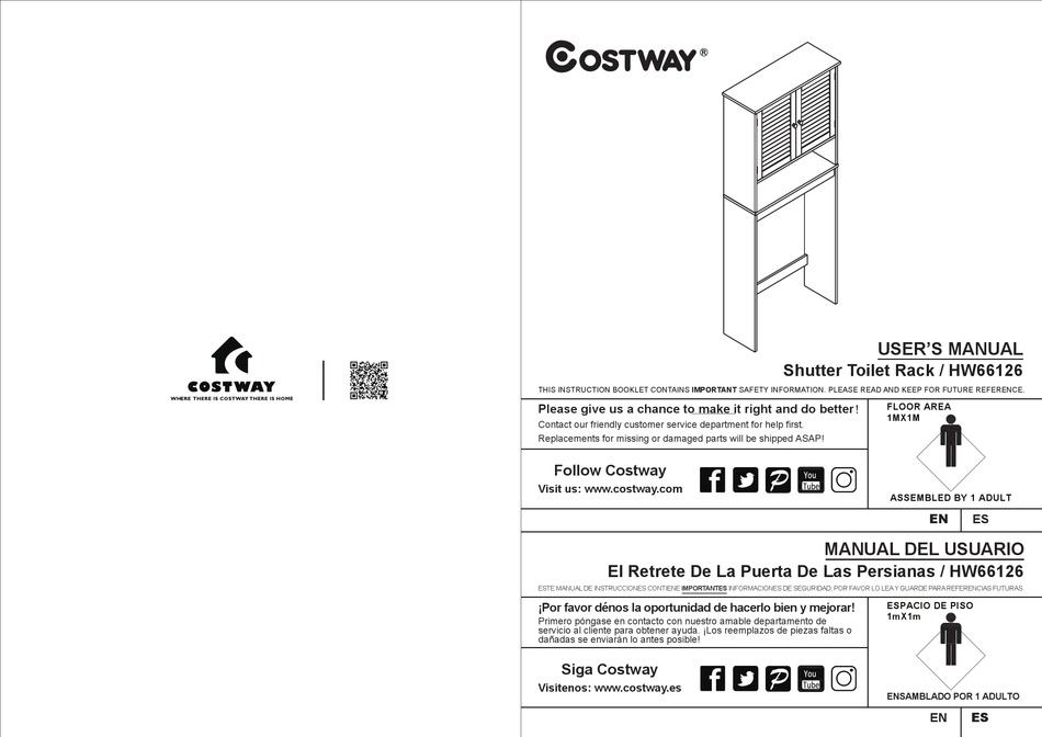 COSTWAY HW66126 USER MANUAL Pdf Download ManualsLib