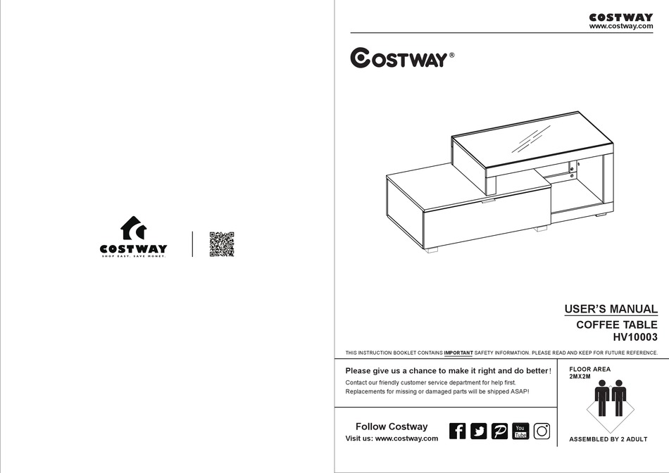 COSTWAY HV10003 USER MANUAL Pdf Download ManualsLib