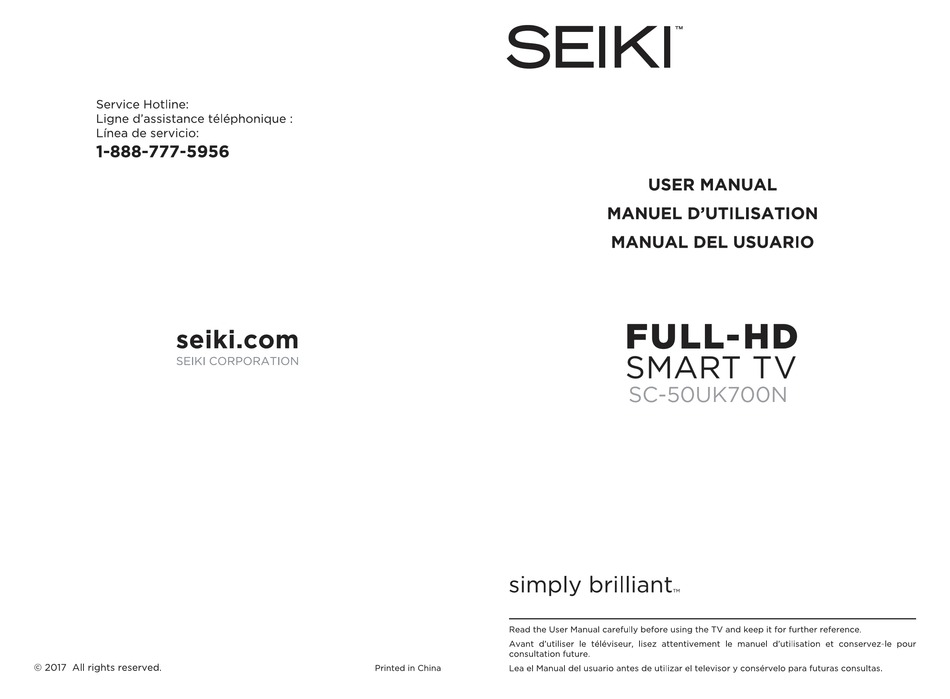 SEIKI SC-50UK700N USER MANUAL Pdf Download | ManualsLib