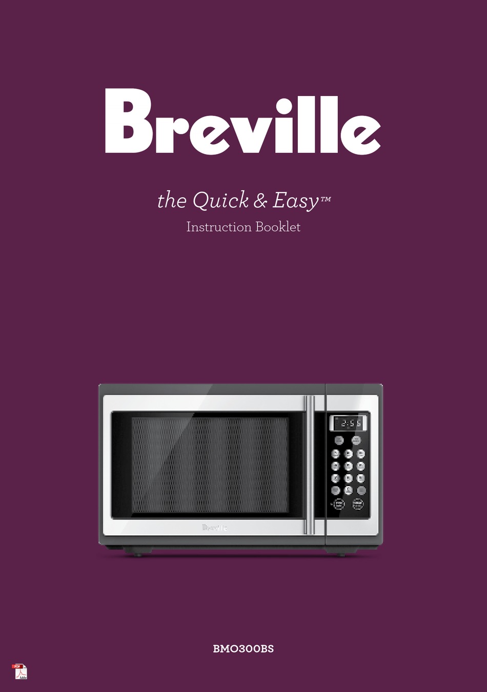 BREVILLE QUICK & EASY BMO300BS INSTRUCTION BOOKLET Pdf Download