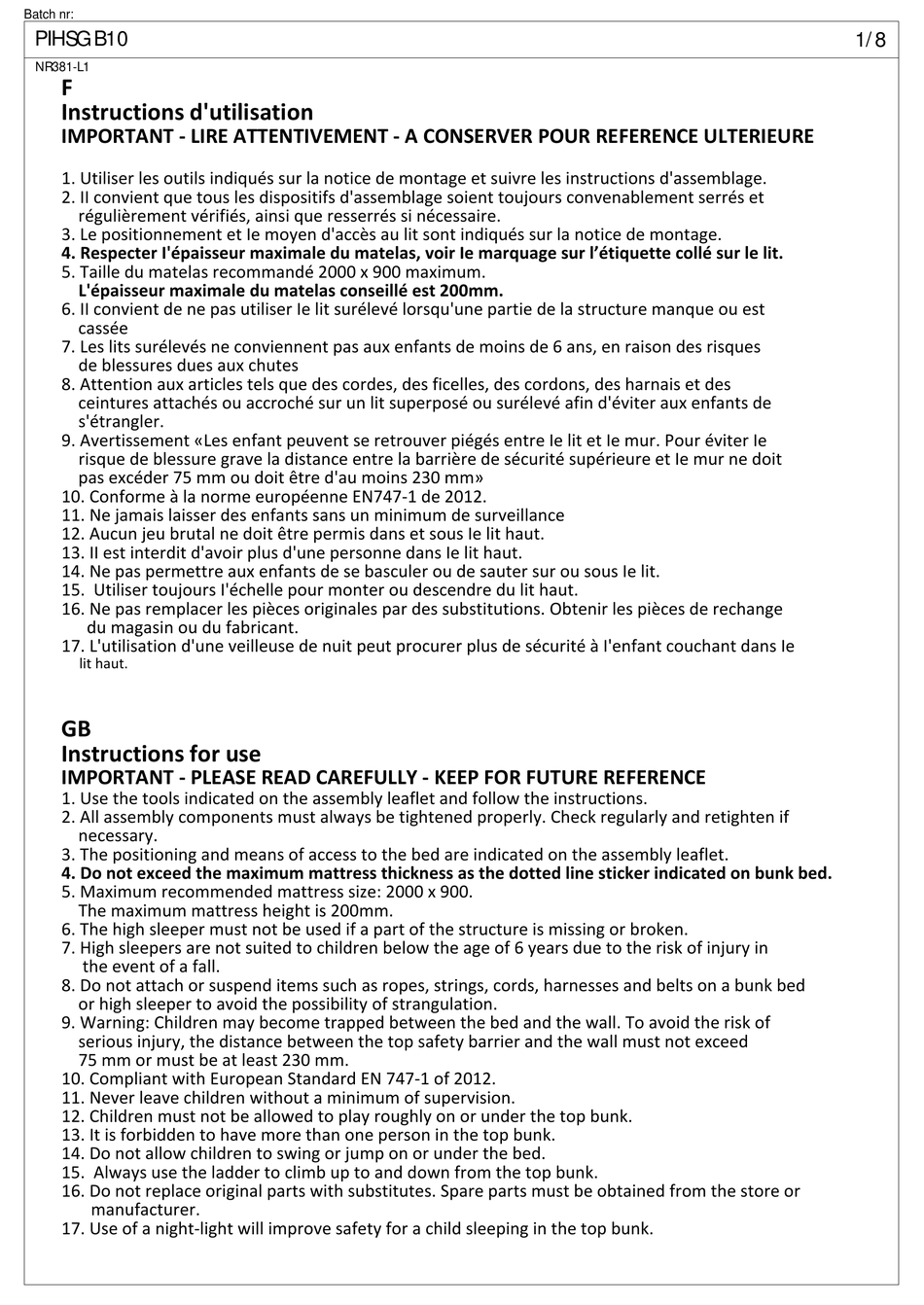VIPACK PIHSGB15 INSTRUCTIONS FOR USE MANUAL Pdf Download ManualsLib