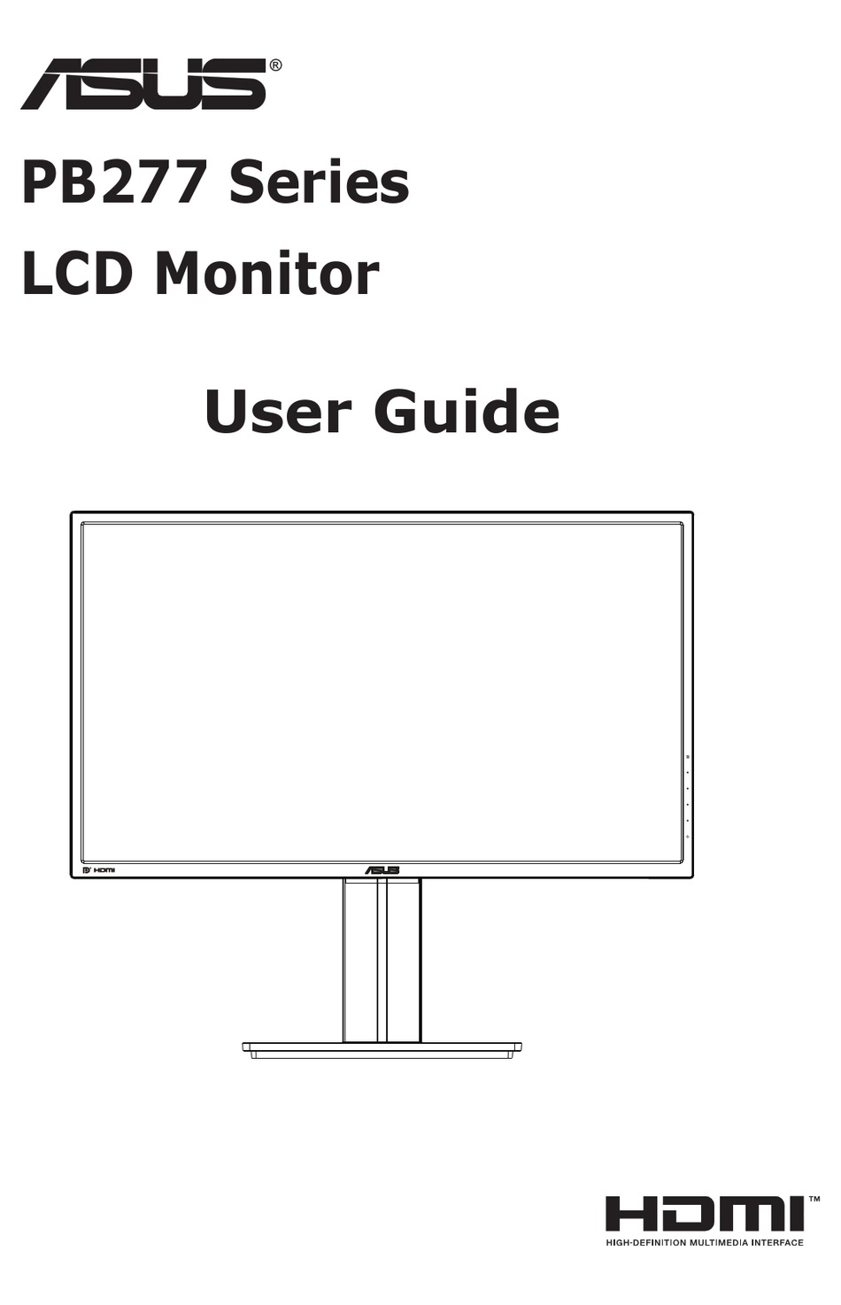 ASUS PB277 SERIES USER MANUAL Pdf Download ManualsLib