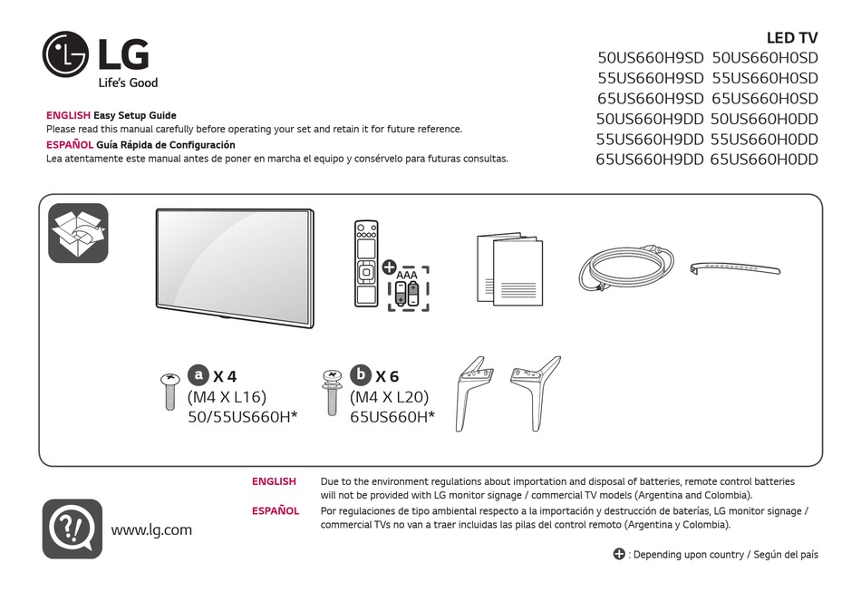 LG 50US660H9SD OWNER'S MANUAL Pdf Download | ManualsLib