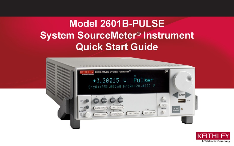 TEKTRONIX KEITHLEY SOURCEMETER 2601B-PULSE QUICK START MANUAL Pdf ...