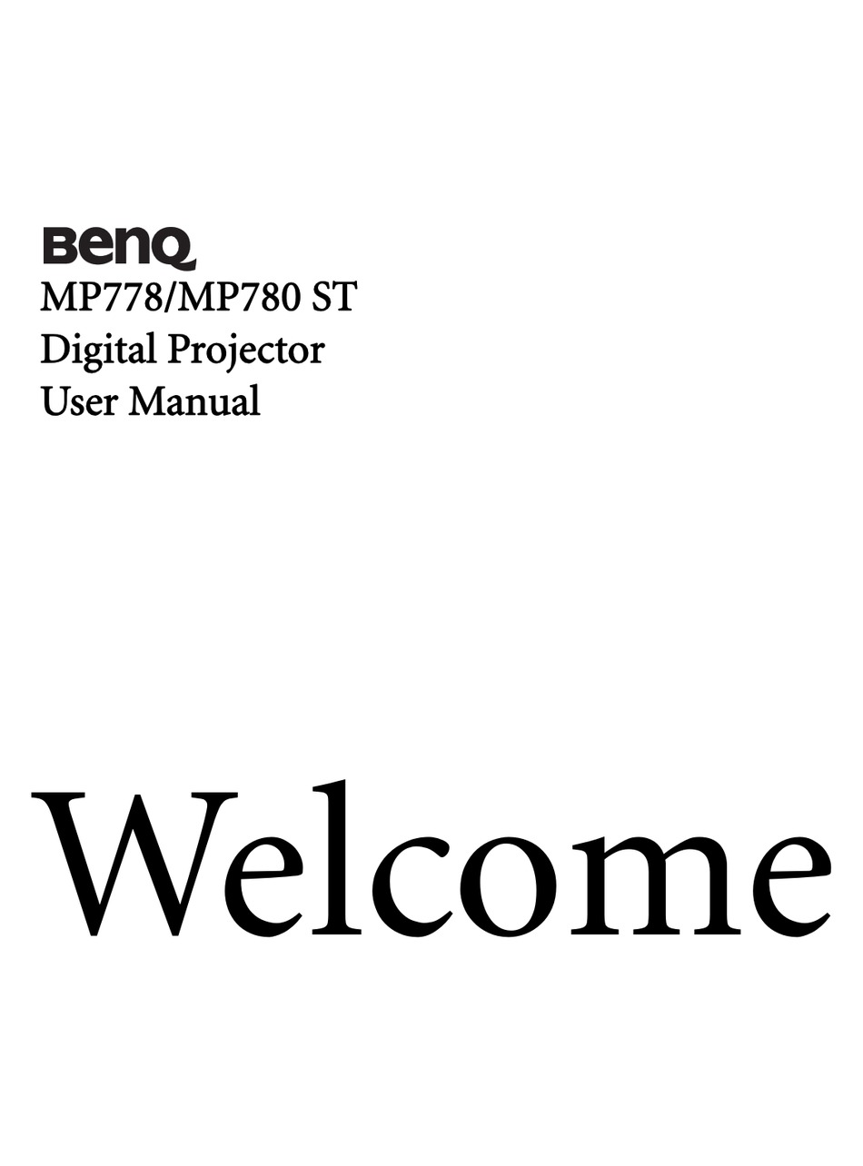 BENQ MP778 USER MANUAL Pdf Download ManualsLib