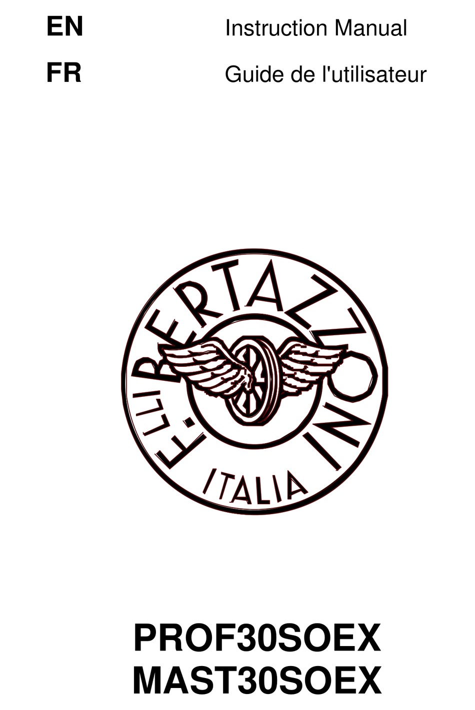 BERTAZZONI PROF30SOEX INSTRUCTION MANUAL Pdf Download ManualsLib