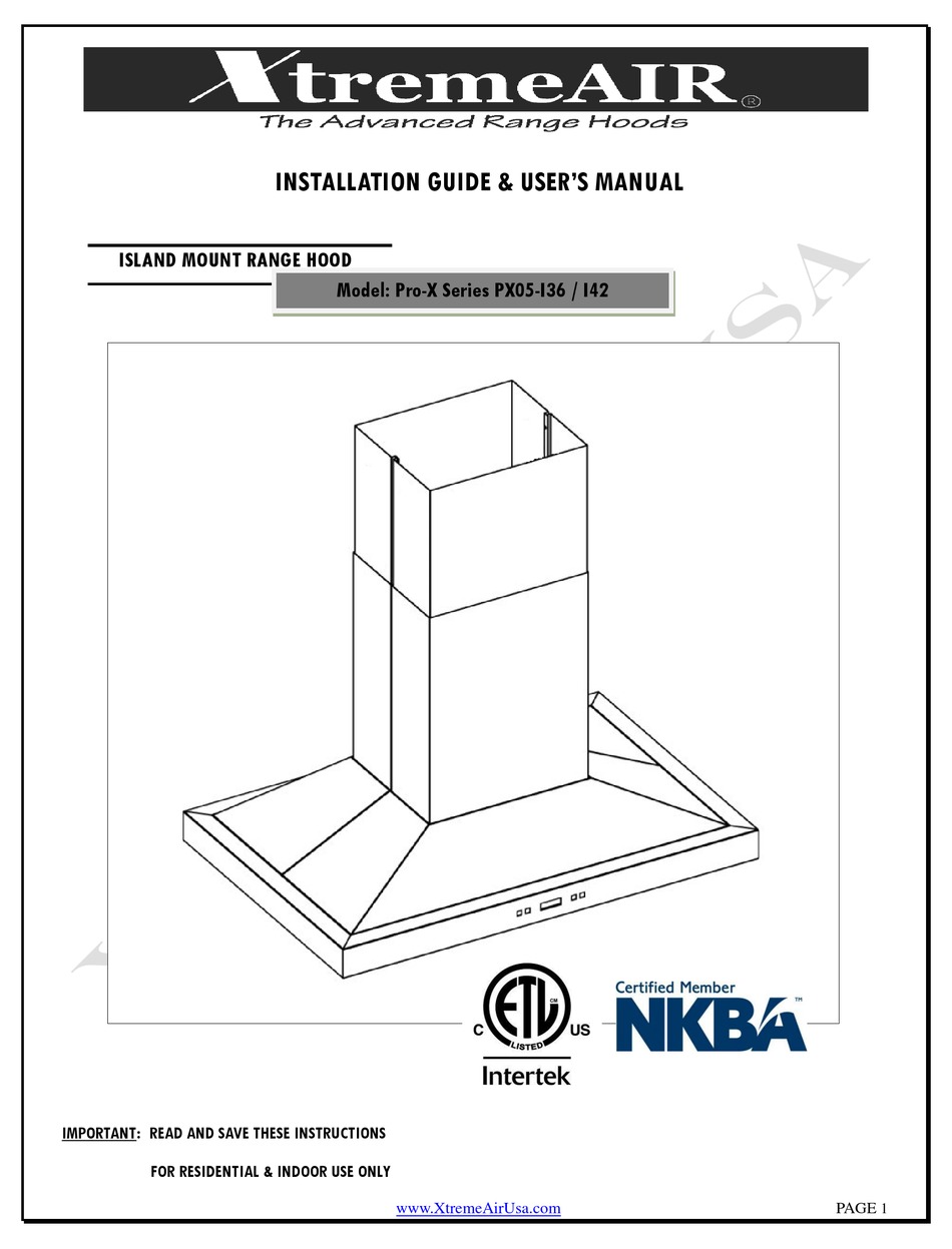 XTREMEAIR PX05I36 INSTALLATION MANUAL & USER MANUAL Pdf Download ManualsLib