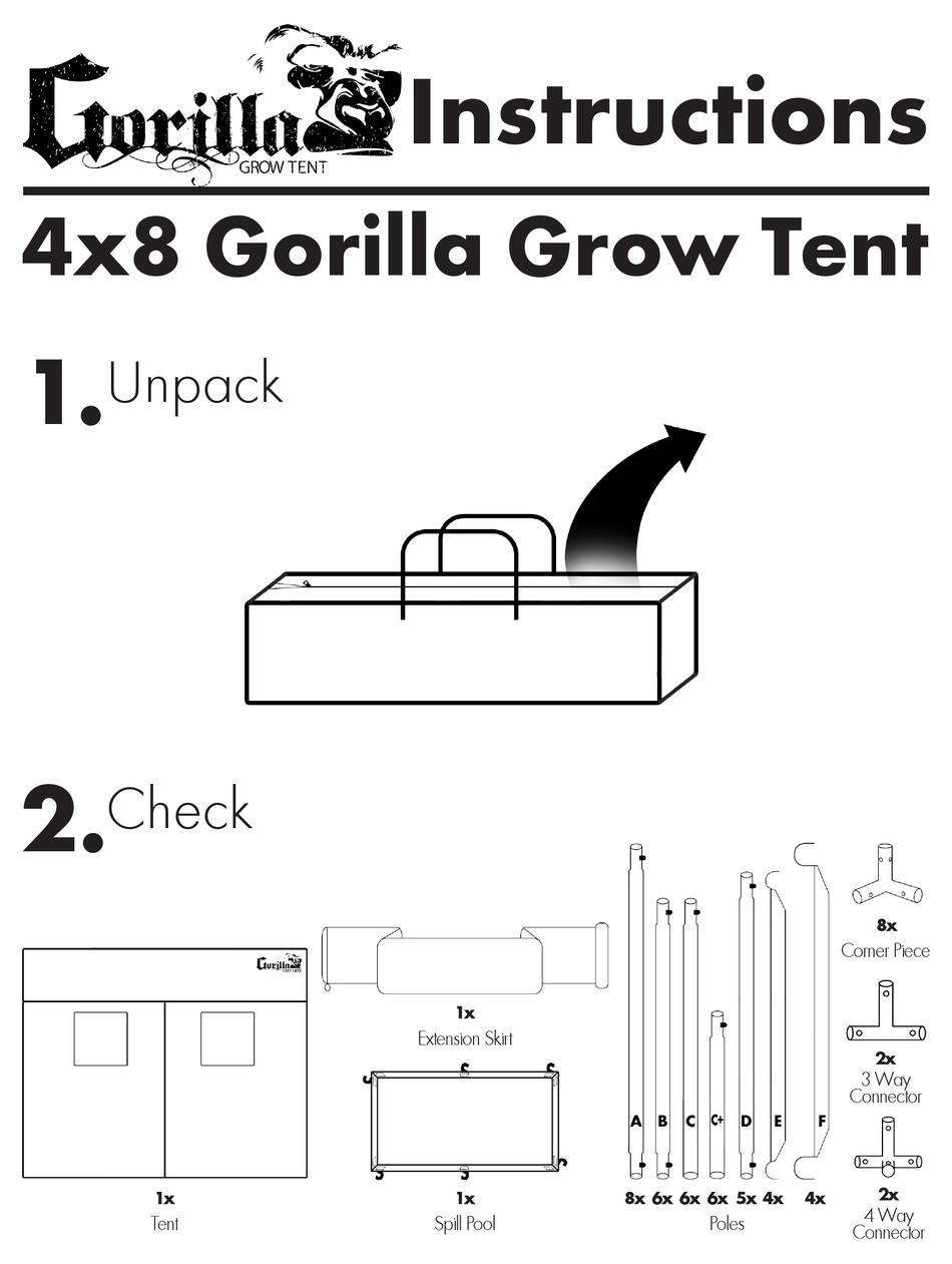 5x9 gorilla grow tent instructions