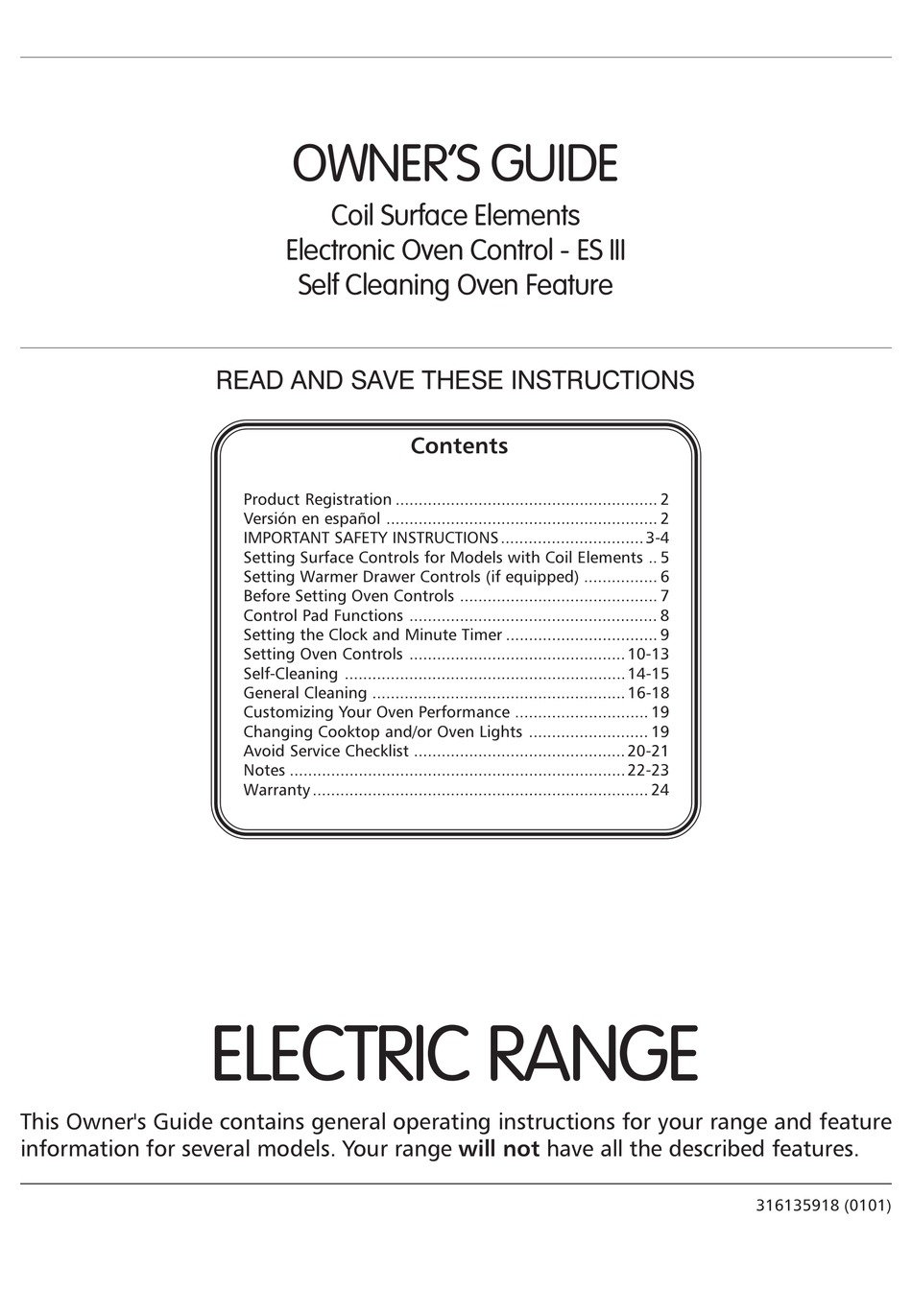 ELECTROLUX FEF356CHTD OWNER'S MANUAL Pdf Download ManualsLib